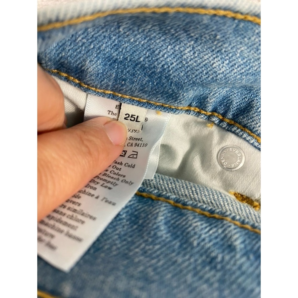 NWOT Everlane The Way-High Curve Jeans Women Sz 25L Tall Light Wash Barrel - Picture 12 of 14